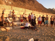 بالصور: إصابة متوسطة لشاب من القدس غرق على شاطئ الريف بمدينة يافا 